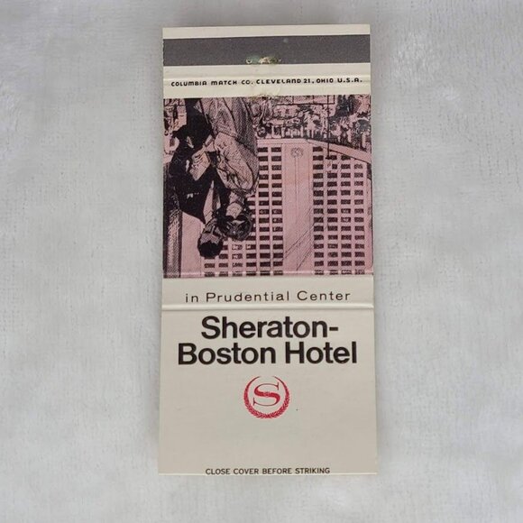 Front Strike Matchbook Cover Sheraton-Boston Hotel Prudential Center MA 30 Stick - Picture 4 of 5